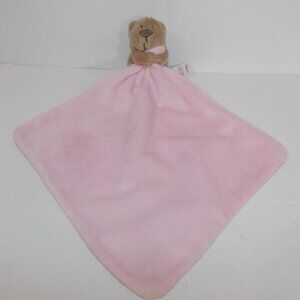 George Walmart Brown Bear Pink Plush Security Blanket Baby Lovey Nunu Soother